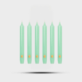 Madeleines Taper Candles Watery Green