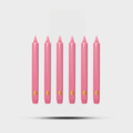 Madeleines Taper Candles Pink