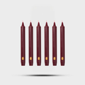 Madeleines Taper Candles Burgundy