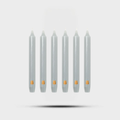 Madeleines Taper Candles Grey