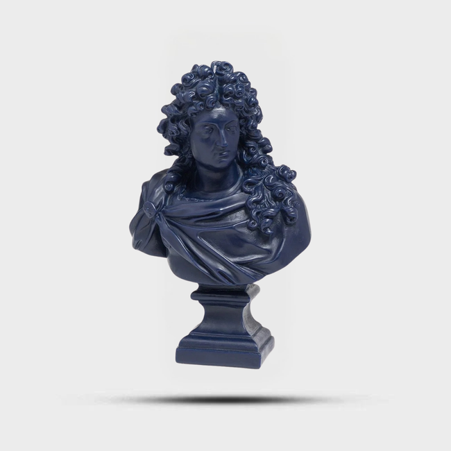 Louis XIV Navy Blue Bust