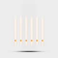 Madeleines Taper Candles White