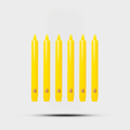 Madeleines Taper Candles Yellow