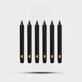 Madeleines Taper Candles Black