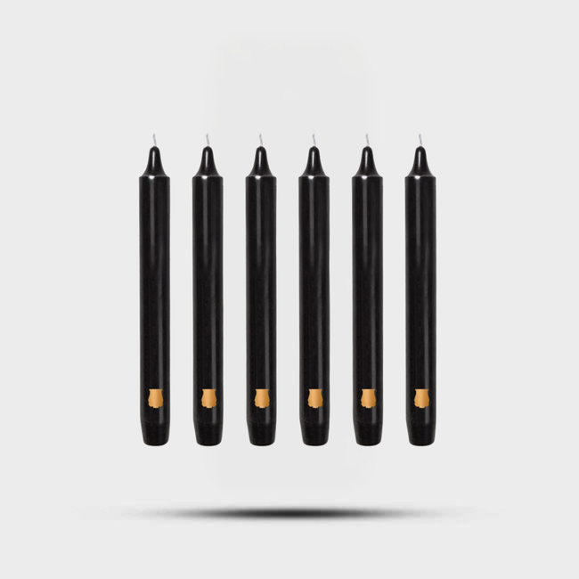 Madeleines Taper Candles Black