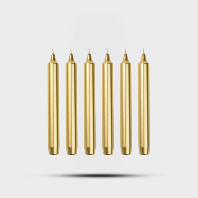 Madeleines Taper Candles Gold