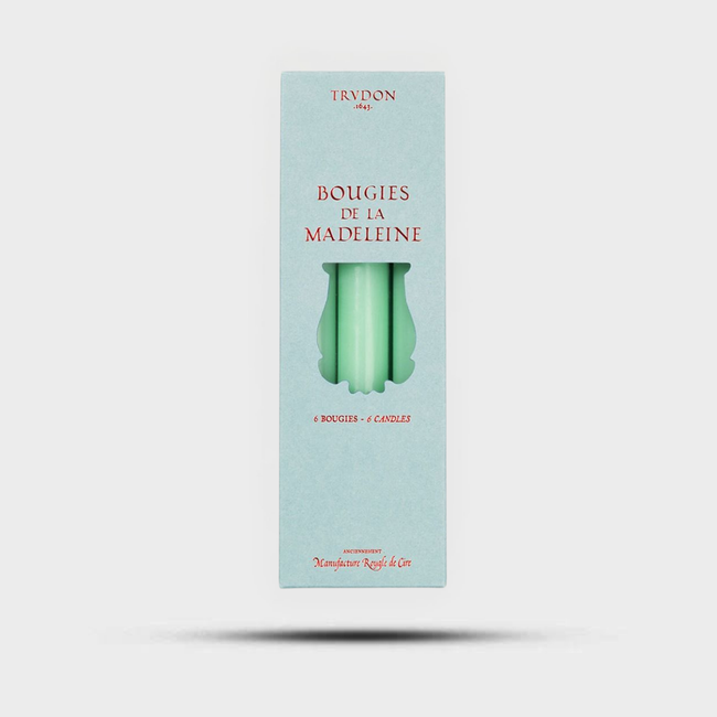 Madeleines Taper Candles Watery Green