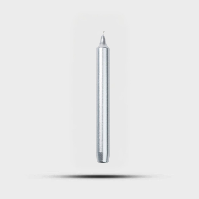 Madeleines Taper Candles Silver