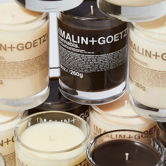 malin goetz tobacco candle floral notes of muguet and magnolia BRAIN DEAD x MALIN+GOETZ leather